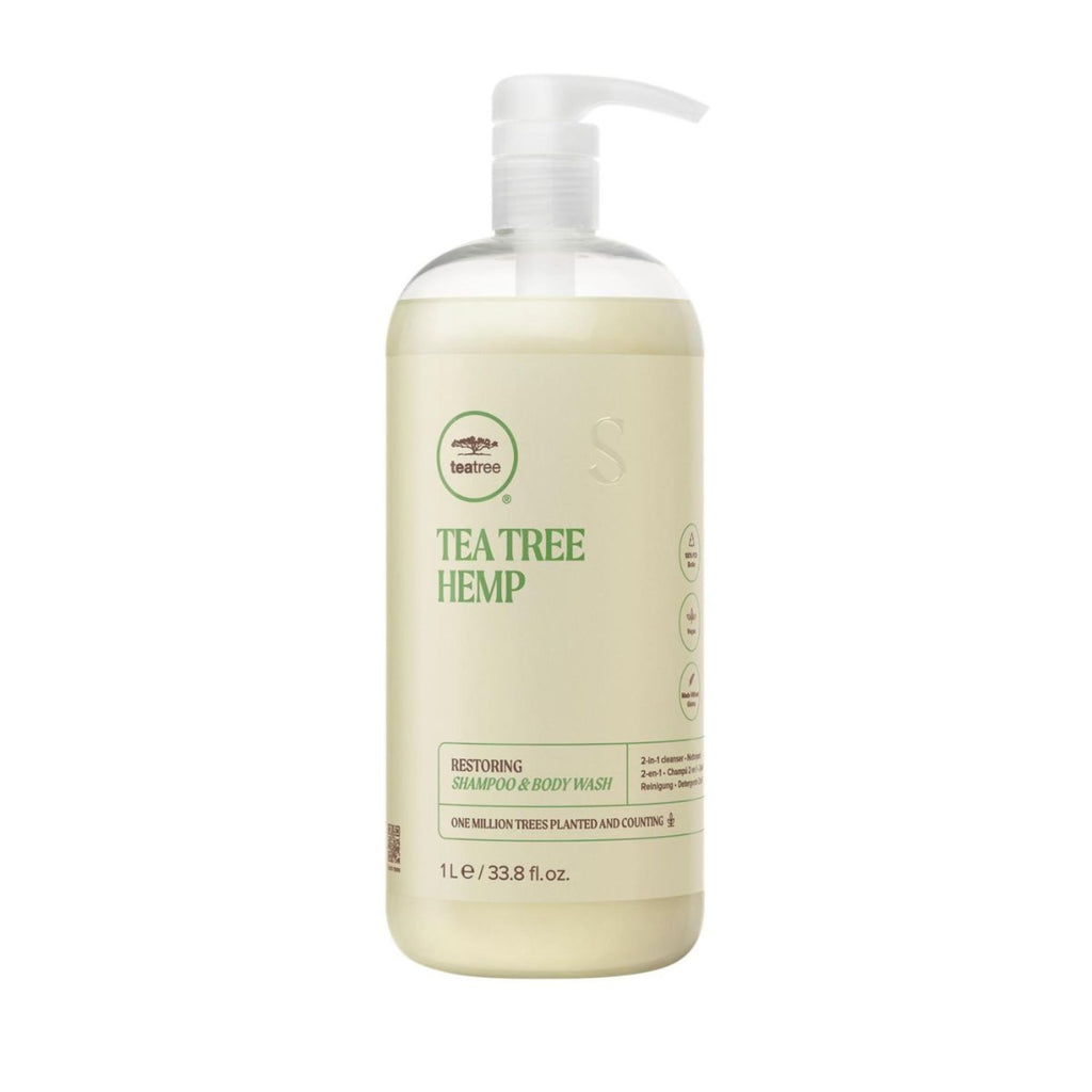 TEA TREE HEMP RESTORING SHAMPOO AND BODY WASH - size 1000ml