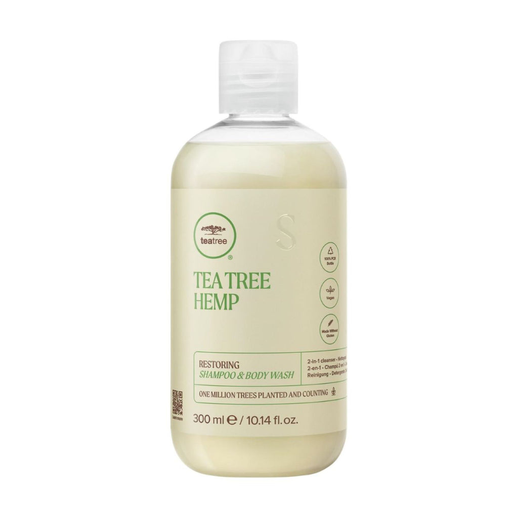 TEA TREE HEMP RESTORING SHAMPOO AND BODY WASH - size 300ml
