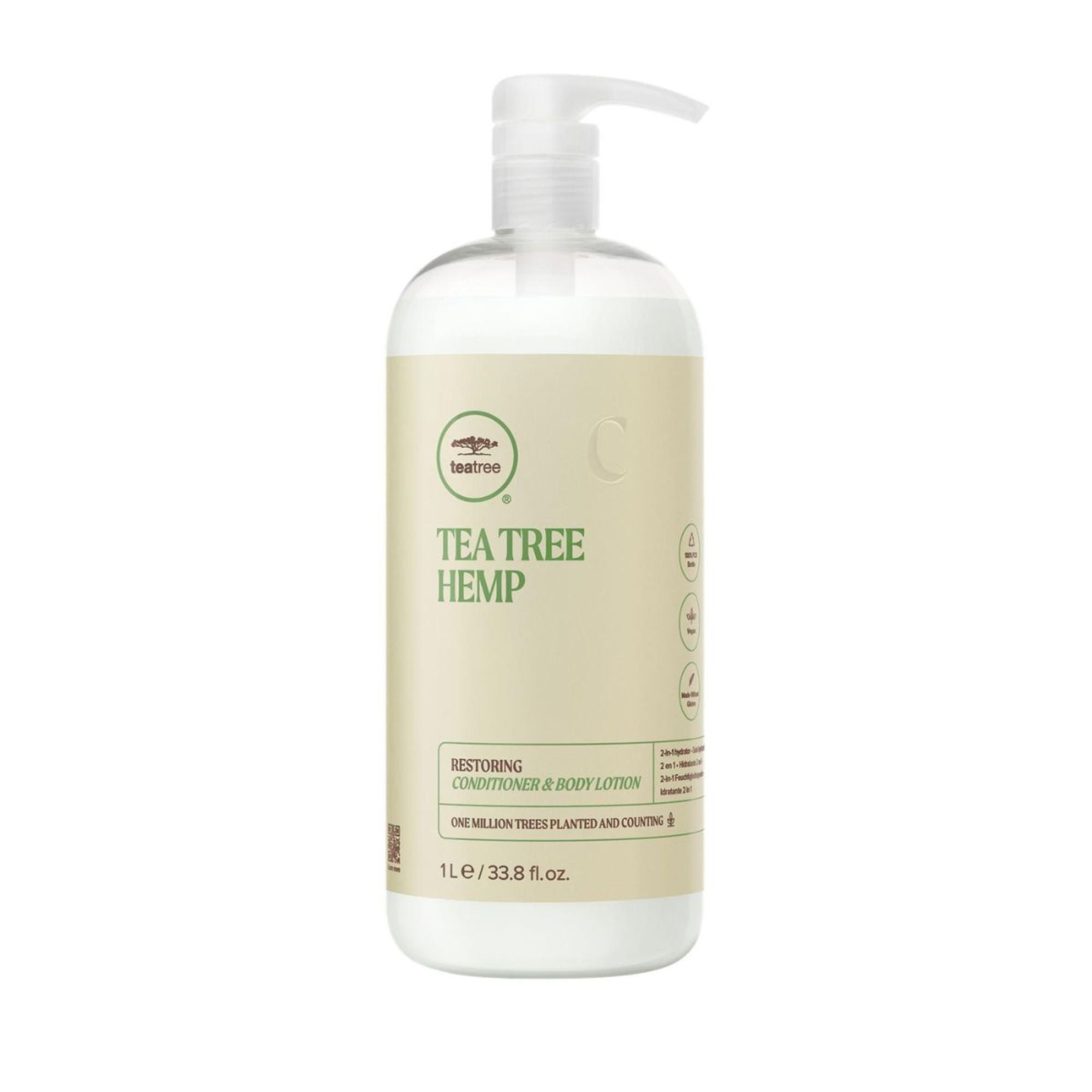 TEA TREE HEMP RESTORING CONDITIONER AND BODY LOTION - size 1000ml